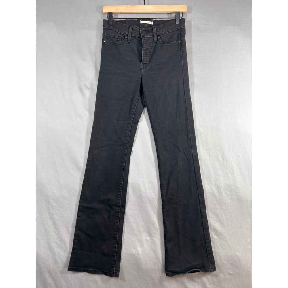 Levis 315 Shaping Bootcut Jeans Black Mid Rise Denim Pants Womens 27